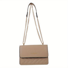 Solid Shoulder Bag Quilted Square Purse For Women