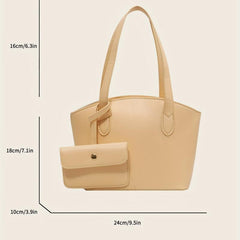 Minimalist Satchel Bag Solid Handbag for Work