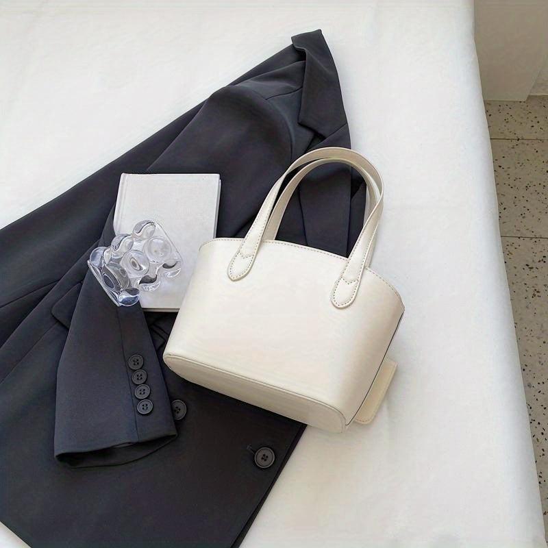 Minimalist Satchel Bag Solid Handbag for Work