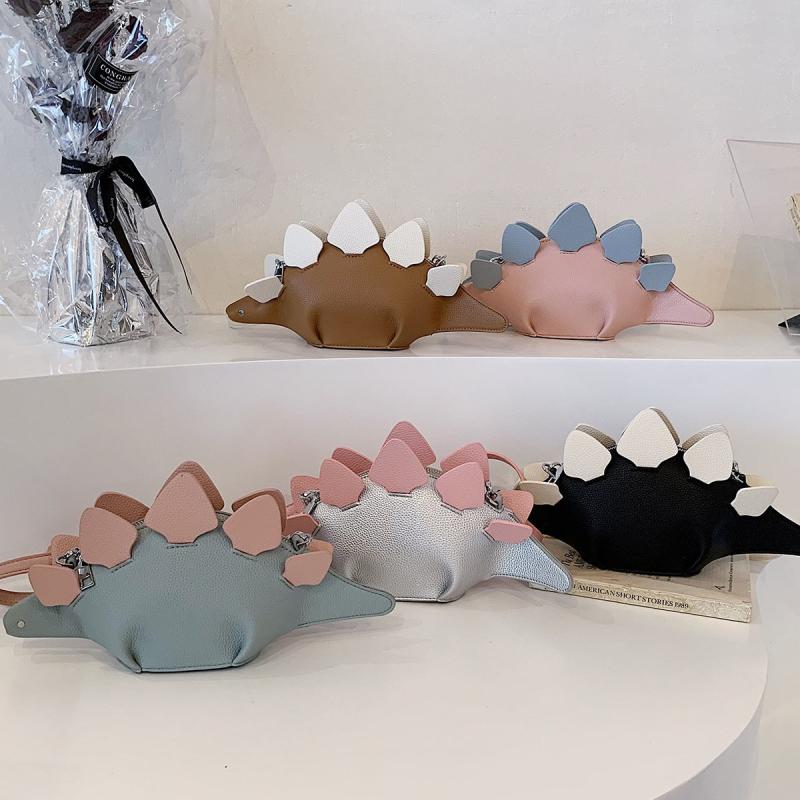 Dino Crossbody Bag Colorblock Stuffed Animal Purse
