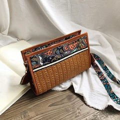 Vintage Ethnic Style Crossbody Bag Retro Bohemian Shoulder Bag