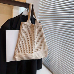 Vintage Hollow Out Crochet Tote Bag for Women