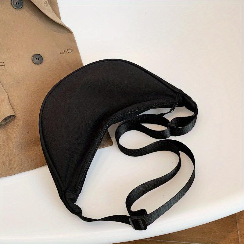 Women's Minimalist Crossbody Shoulder Bag Solid Hobo Bag