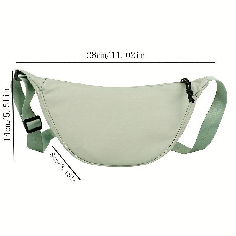 Women's Minimalist Crossbody Shoulder Bag Solid Hobo Bag