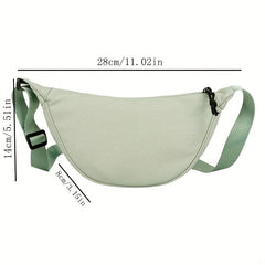 Women's Minimalist Crossbody Shoulder Bag Solid Hobo Bag