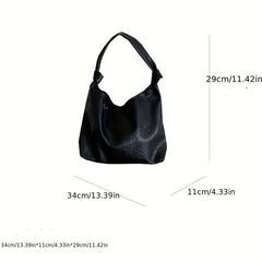 Large Capacity Soft PU Leather Handbag Lightweight Work Bag
