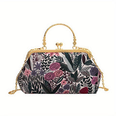 Chinese Style Flower Embroidery Handbag Cheongsam Dress Clutch Purse