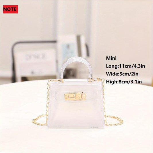 Top Handle Shoulder Bag Turn Lock Handbag Chain Crossbody Bag