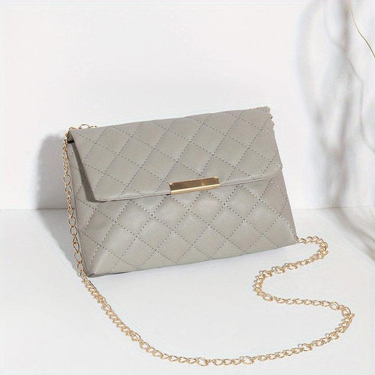 Women's Quilted Square Shoulder Bag Chain Bag