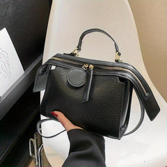 Solid Square Crossbody Bag for Women