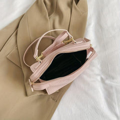 Solid Square Crossbody Bag for Women