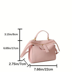 Solid Square Crossbody Bag for Women