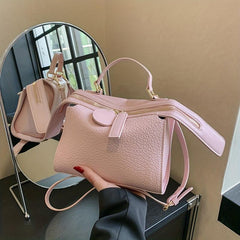 Solid Square Crossbody Bag for Women