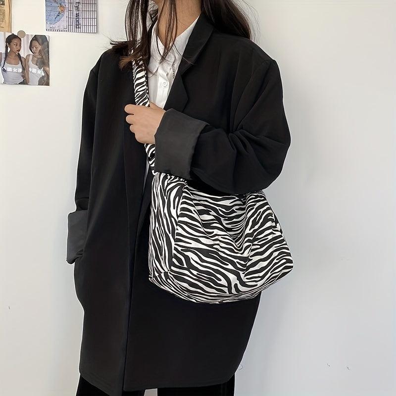 Leopard Pattern Crossbody Bag Vintage Canvas Shoulder Bag