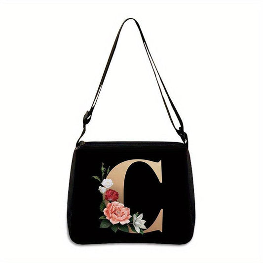 Flower Graphic Shoulder Bag Women's Crossbody Handbag