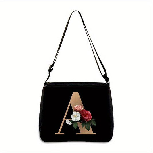 Flower Graphic Shoulder Bag Women's Crossbody Handbag