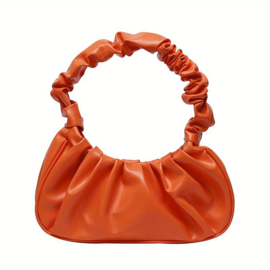 Cloud Ruched Baguette Bag Small Shoulder Purse