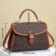 Letter Print Crossbody Bag Square Handbag