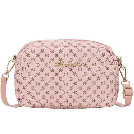 Geometric Pattern Shoulder Bag Faux Leather Crossbody