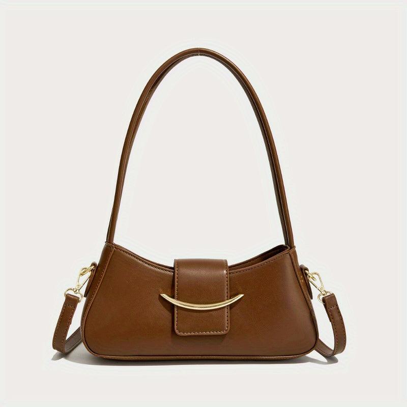 PU Leather Crossbody Bag with Zipper Underarm