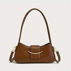PU Leather Crossbody Bag with Zipper Underarm