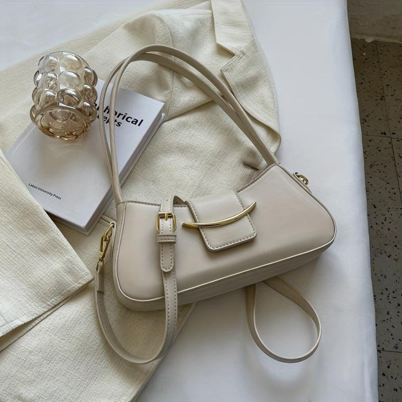 PU Leather Crossbody Bag with Zipper Underarm