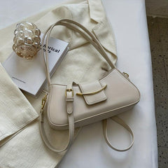 PU Leather Crossbody Bag with Zipper Underarm