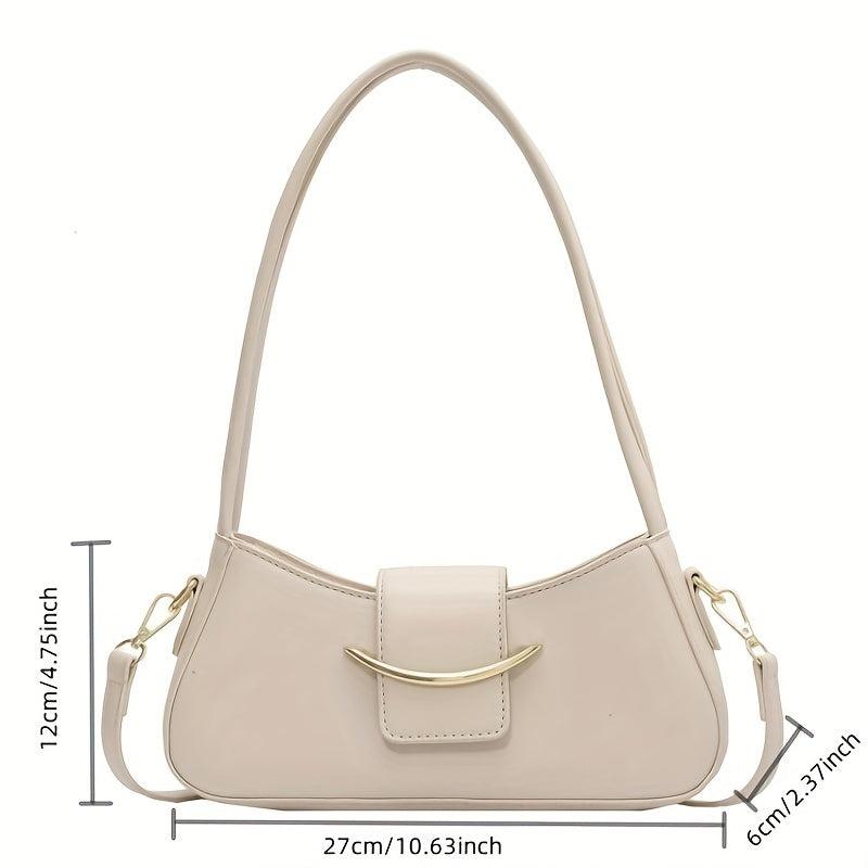 PU Leather Crossbody Bag with Zipper Underarm