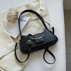 PU Leather Crossbody Bag with Zipper Underarm