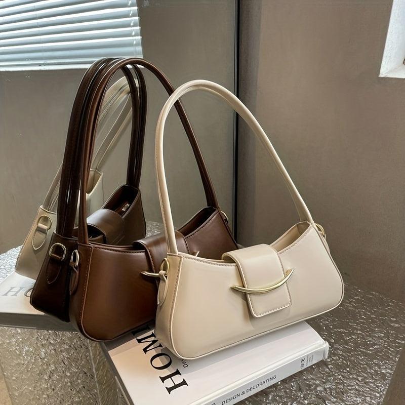 PU Leather Crossbody Bag with Zipper Underarm