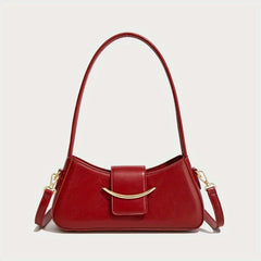 PU Leather Crossbody Bag with Zipper Underarm
