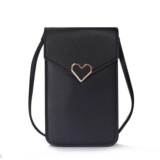 Transparent Phone Bag Faux Leather Crossbody Bag Women's Shoulder Bag