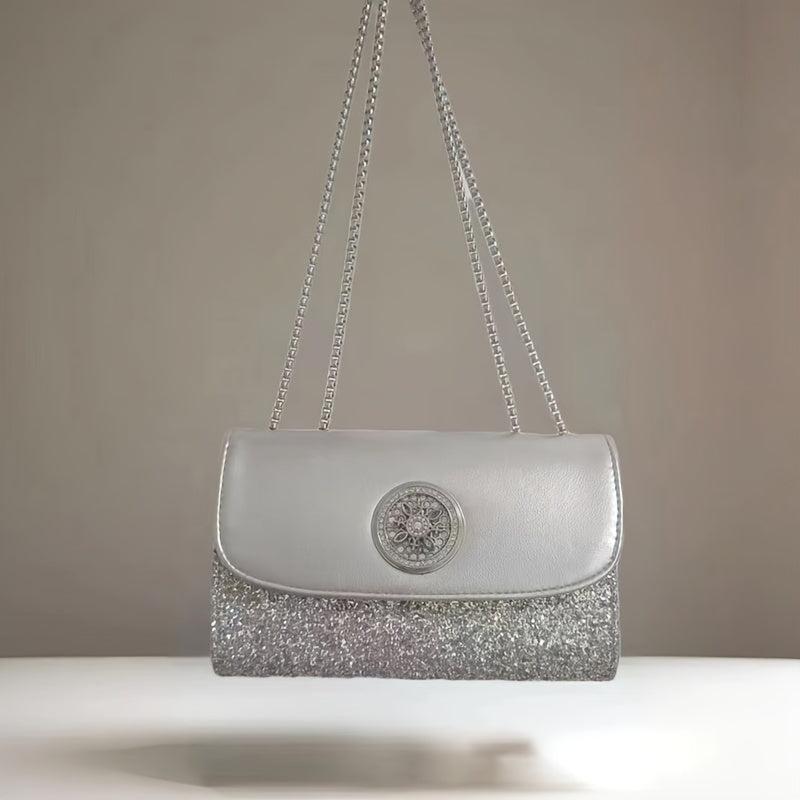 Glitter Rhinestone Evening Handbag Dinner Clutch Purse Banquet Bag