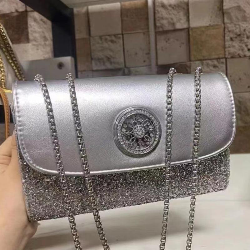 Glitter Rhinestone Evening Handbag Dinner Clutch Purse Banquet Bag