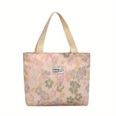 Floral Pattern Casual Shoulder Bag Portable Top Handle Handbag
