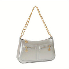 Minimalist Baguette Bag Chain Shoulder Purse Handbag