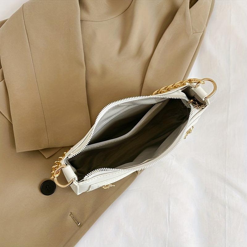 Minimalist Baguette Bag Chain Shoulder Purse Handbag