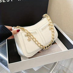 Minimalist Baguette Bag Chain Shoulder Purse Handbag