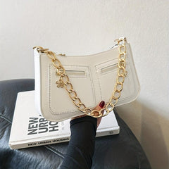 Minimalist Baguette Bag Chain Shoulder Purse Handbag
