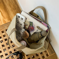 Casual Shoulder Bag Alphabet Print Handbag With Adjustable Strap