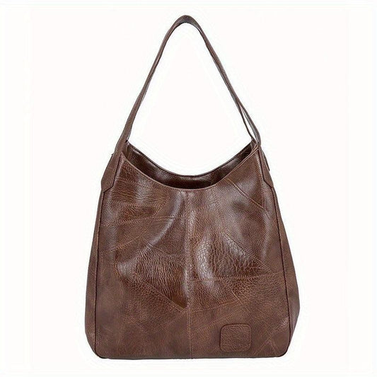 Vintage Tote Bag Solid Shoulder Bag Women's Work Bag