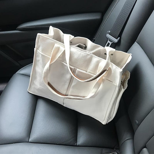 Reusable Canvas Shopping Bag Large Capacity Tote