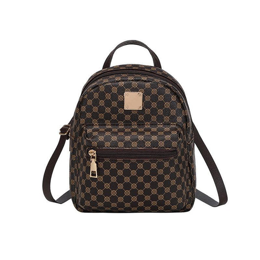 Vintage Pattern Backpack Zipper Rucksack for Travel