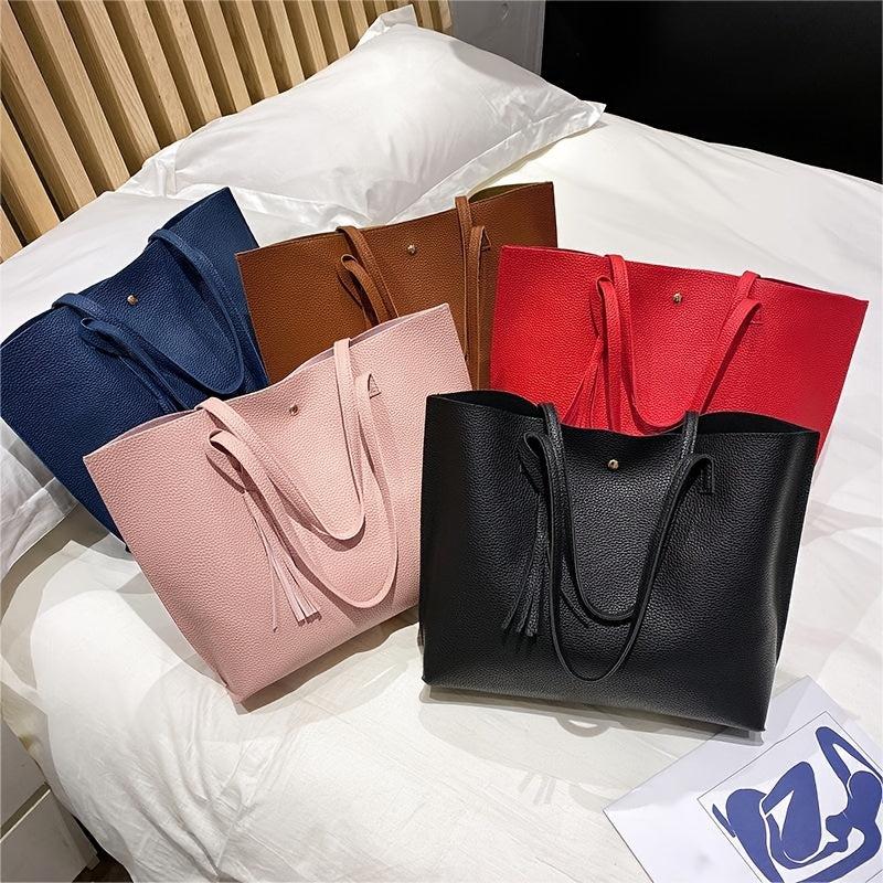 Classic Women's Tote Bag Large Capacity Shoulder Shopping Bag
