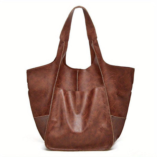Soft Leather Women Handbag Large Capacity Casual Shoulder Tote Bag