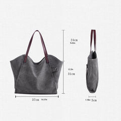 Vintage Canvas Tote Bag Thickened Travel Shoulder Bag Large Capacity