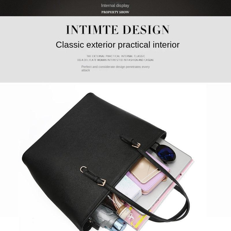 Large Capacity Minimalist PU Satchel Bag Women's Casual Handbag