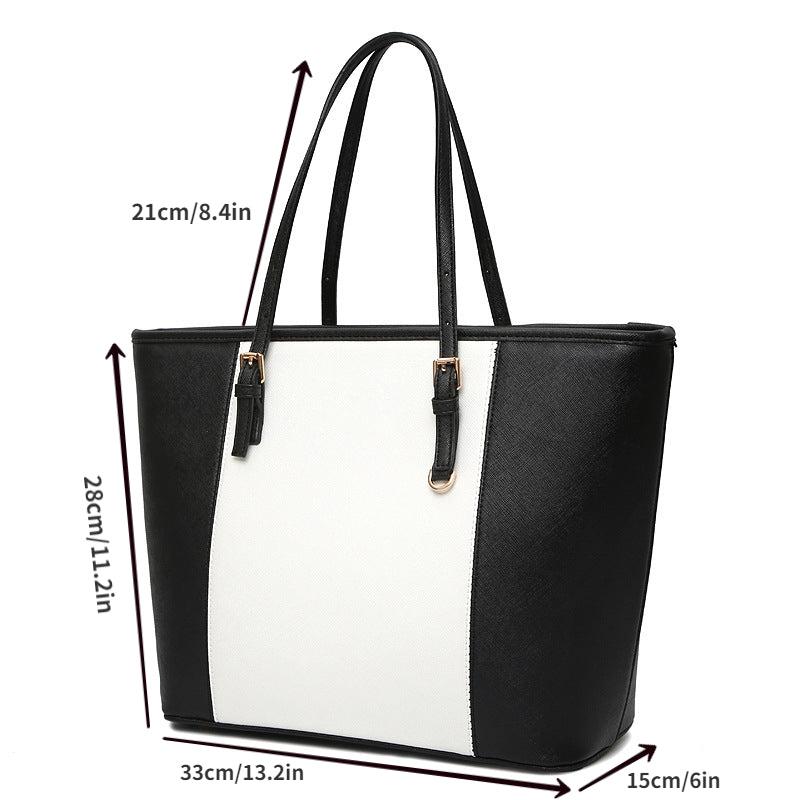 Large Capacity Minimalist PU Satchel Bag Women's Casual Handbag