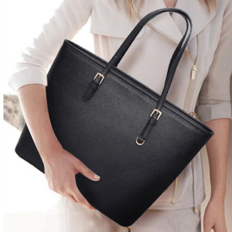 Large Capacity Minimalist PU Satchel Bag Women's Casual Handbag
