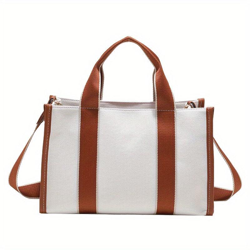 Large Capacity Crossbody Bag Canvas Zipper Messenger Shoulder Bag